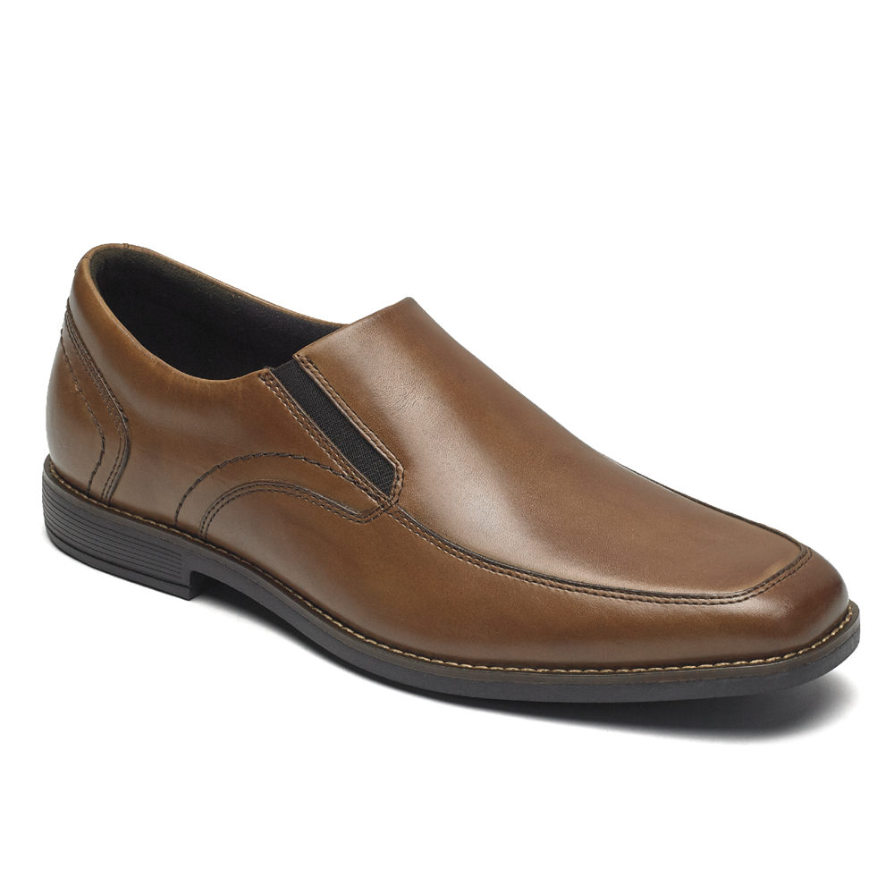 Rockport Mens Slip-On Brown - Braylon - UK 854-MDPCVX